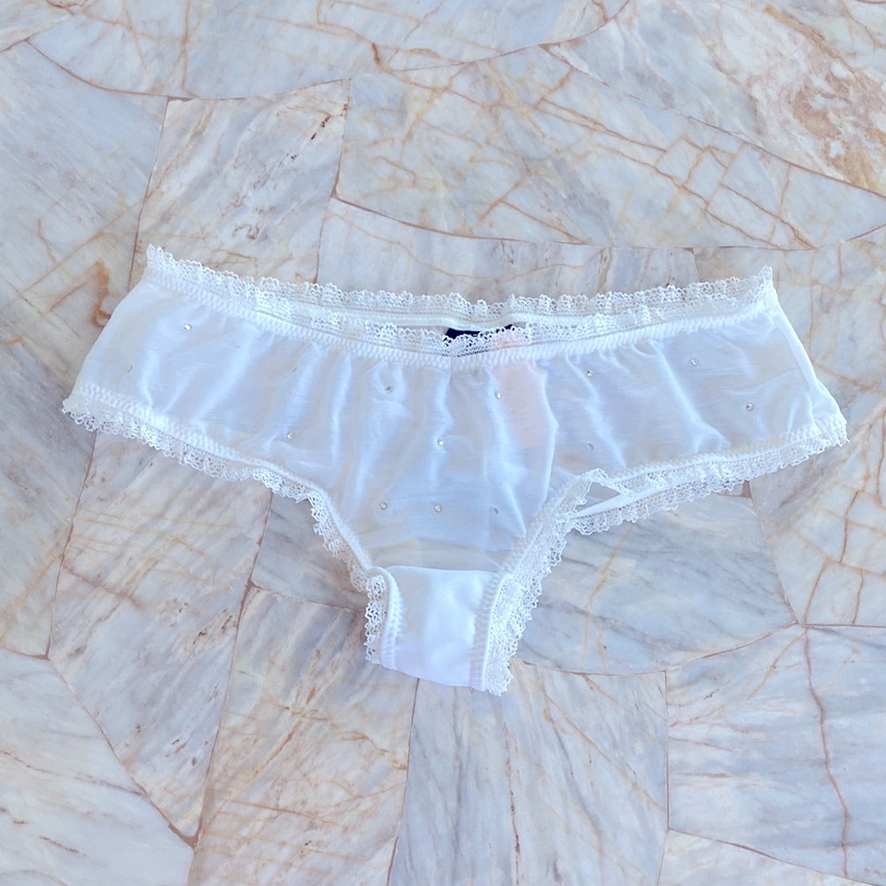 NEW “Sexy Little Things” White Small Ruffle Bikini